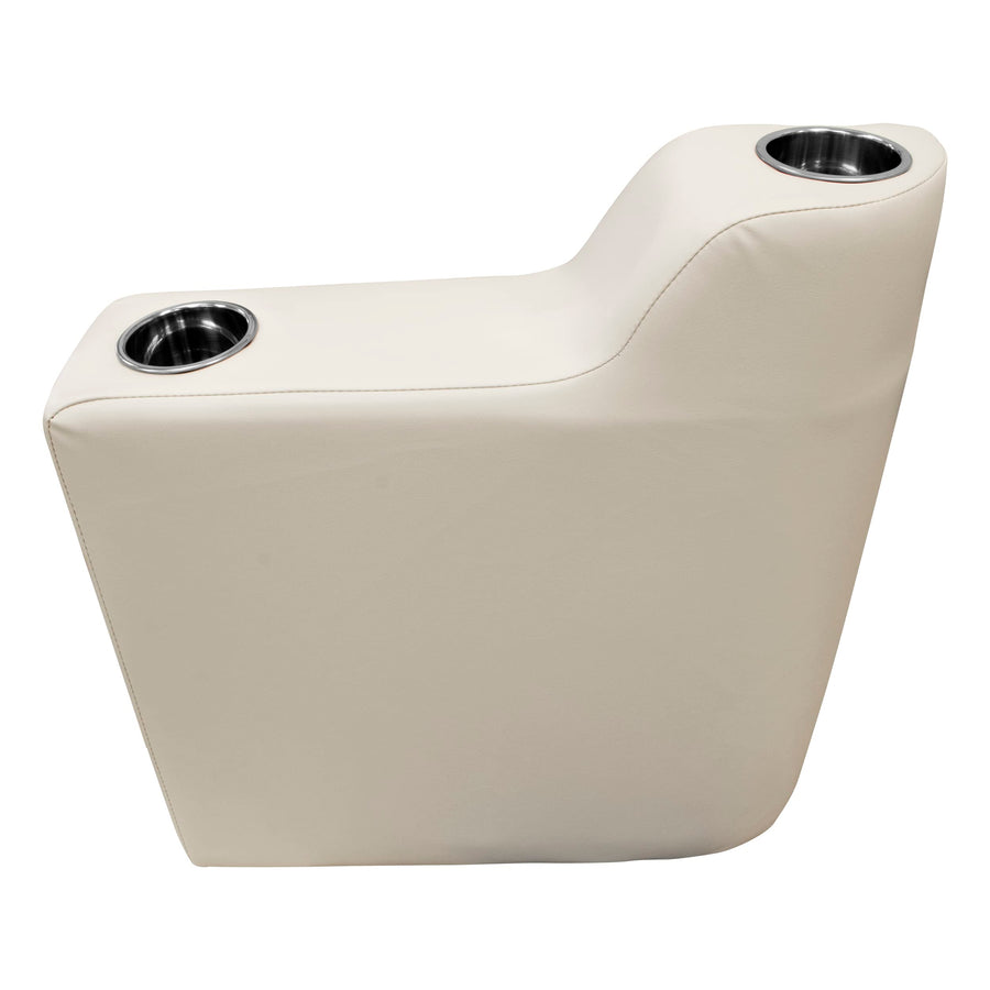 3009-990 Wise Premier Series Pontoon Left Radius Arm Rest, Platinum