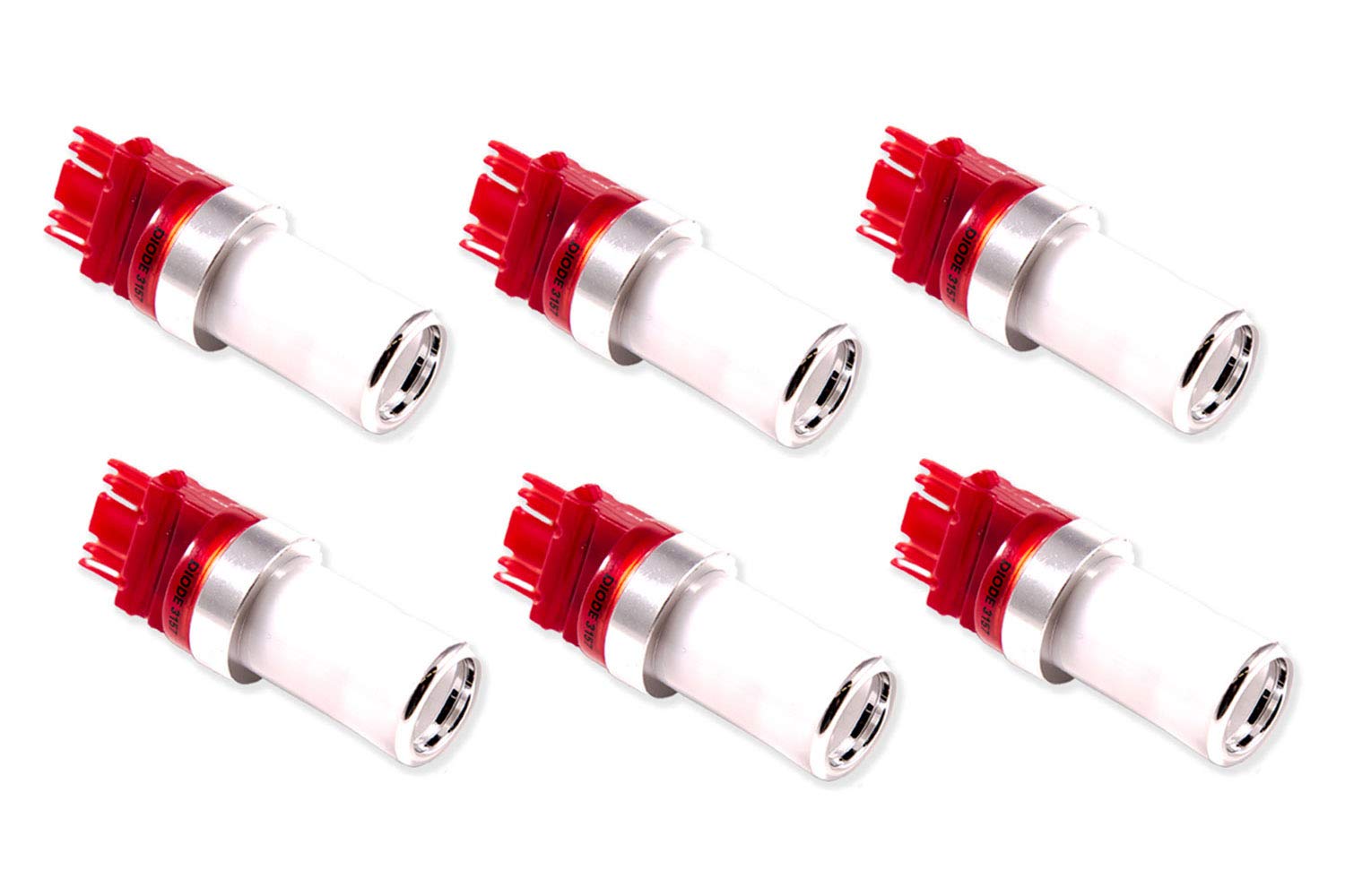 Diode Dynamics Turn/Tail Light Rear LEDs compatible with Lincoln Town Car 2000-2002 (six), 3157 HP48 Red