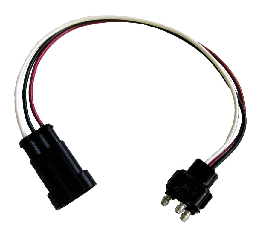 Peterson Manufacturing 10" Stop & Tail Plug (Male Pl3 To Amp Shroud), 1 Pack 417-493