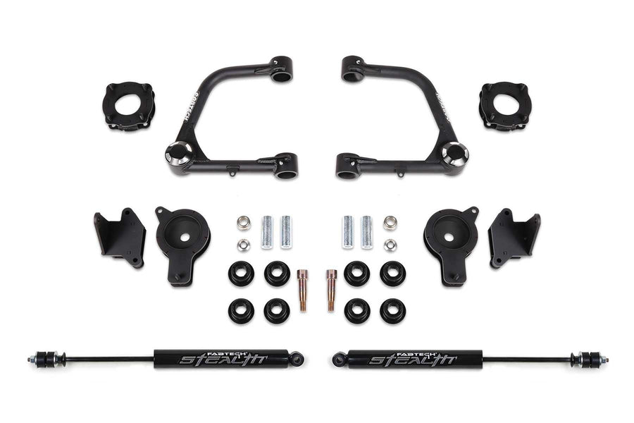 2022 Tundra 4WD Fabtech 3in UCA Kit w/Uniballs & Fr Shk Spcrs & Rr Air Bag Spcrs & Rr Stealth Shock (K7089M)