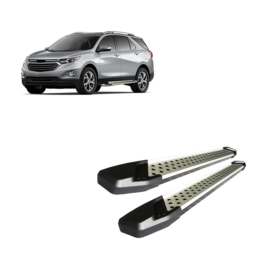 Aluminum Black Horse Vortex Running Boards Compatible with 2018-2022 GMC Terrain / 2018-2022 Chevrolet Equinox