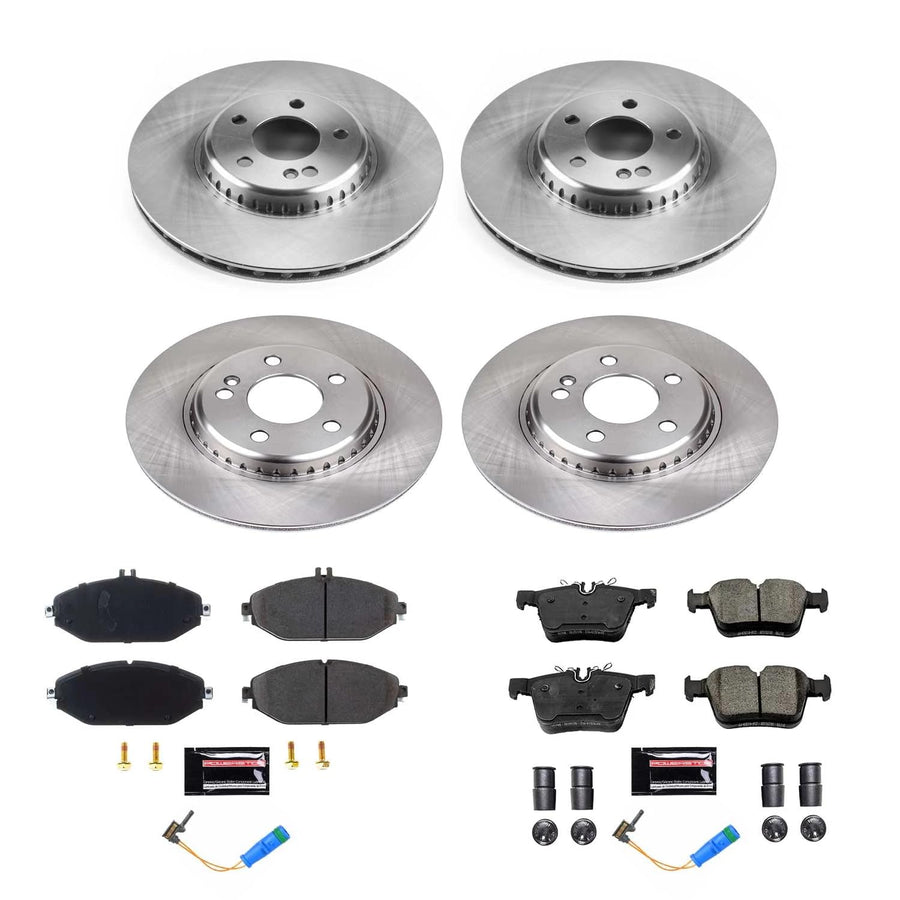 Power Stop KOE8546 Brake Kit-OE Front and Rear Brake Rotors & Ceramic Brake Pads For Mercedes-Benz C300 2015-2016, Mercedes-Benz C300 2019-2021 [Model Specific]