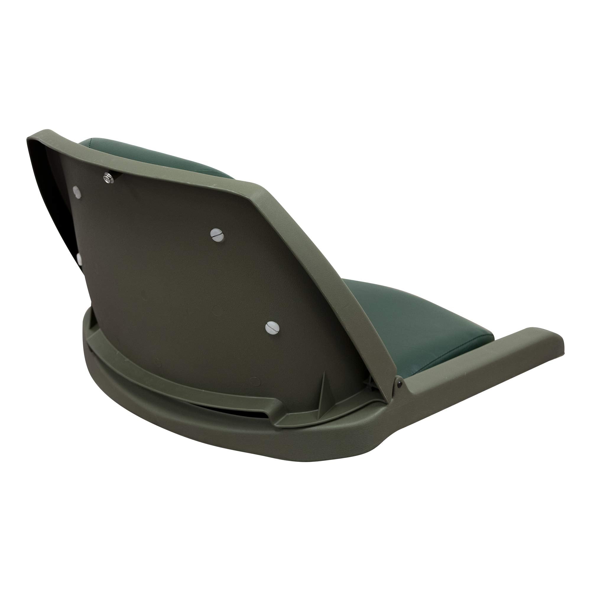8WD139 Series Wise Molded Fishing Boat Seat with Marine Grade Cushion Pads, Green Shell, Green Cushion