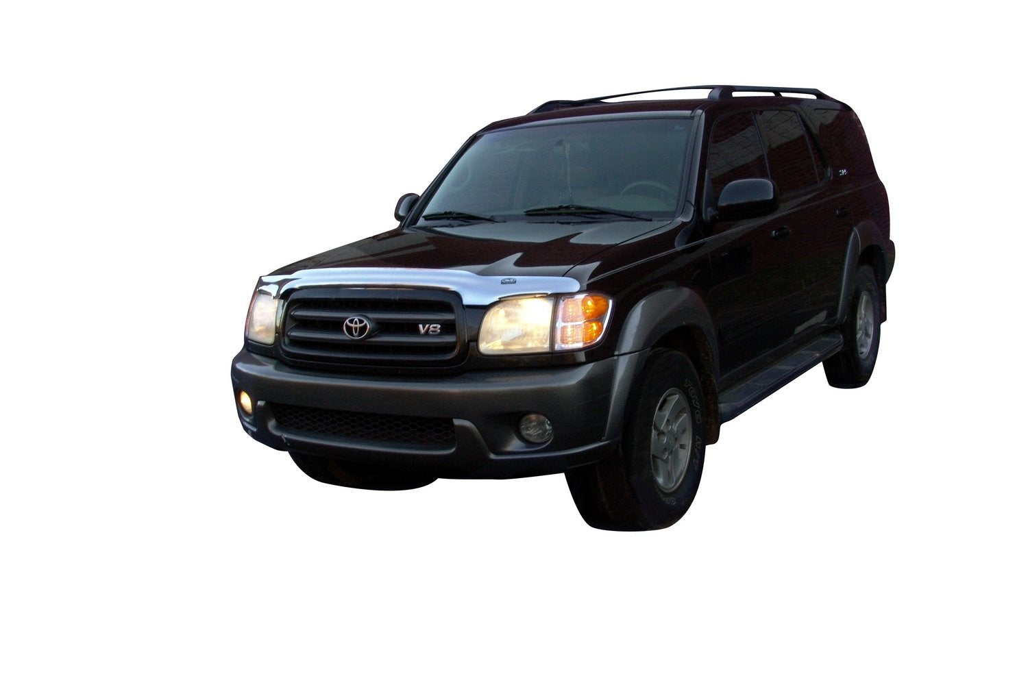 Chrome Hood Shield / Protector Auto Ventshade [AVS] | Fits 2000 - 2006 Toyota Tundra, 2001 - 2004 Sequoia | Medium Profile Bug Deflector - 1 pc., Chrome | 680429