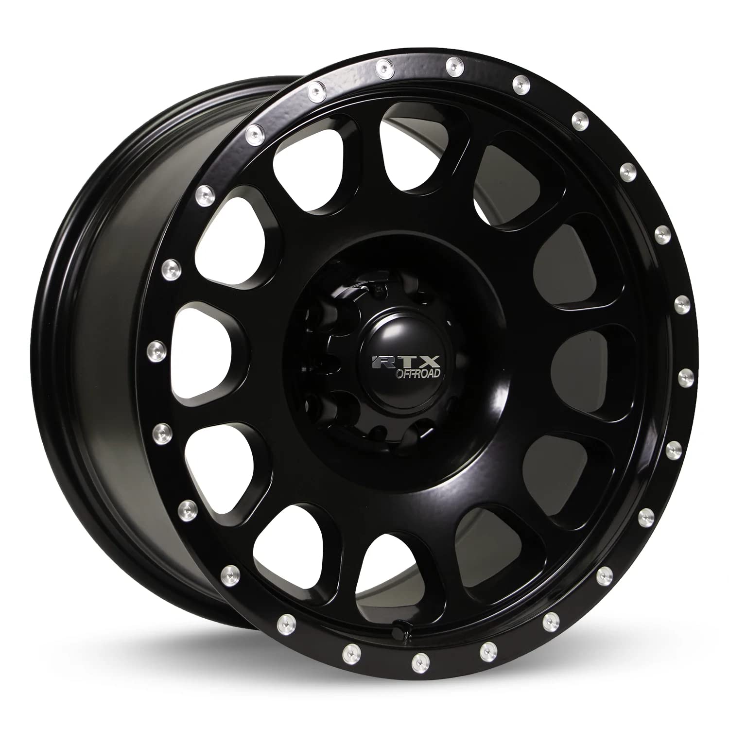 Custom RTX BAJA Wheel - 18x9, 10 Offset, 6x135 Bolt Pattern, 87.1mm Hub - Satin Black with Milled Rivets Rim
