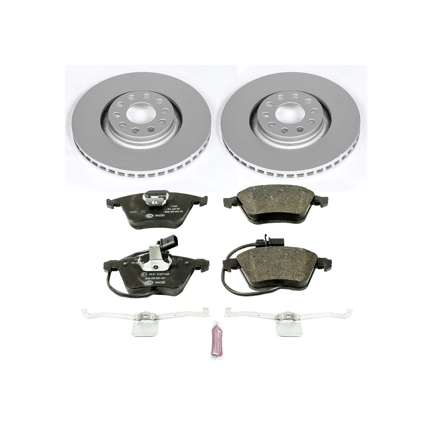 Power Stop ESK2990 Euro-Stop Front Brake Kit For Audi A4 2005-2009, Audi A4 Quattro 2005-2009 [Model Specific]