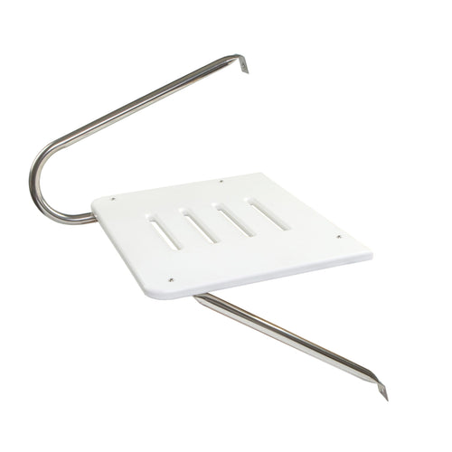 Poly Swim Platform Whitecap 67900 for Boats with Outboards - Single Rail, White