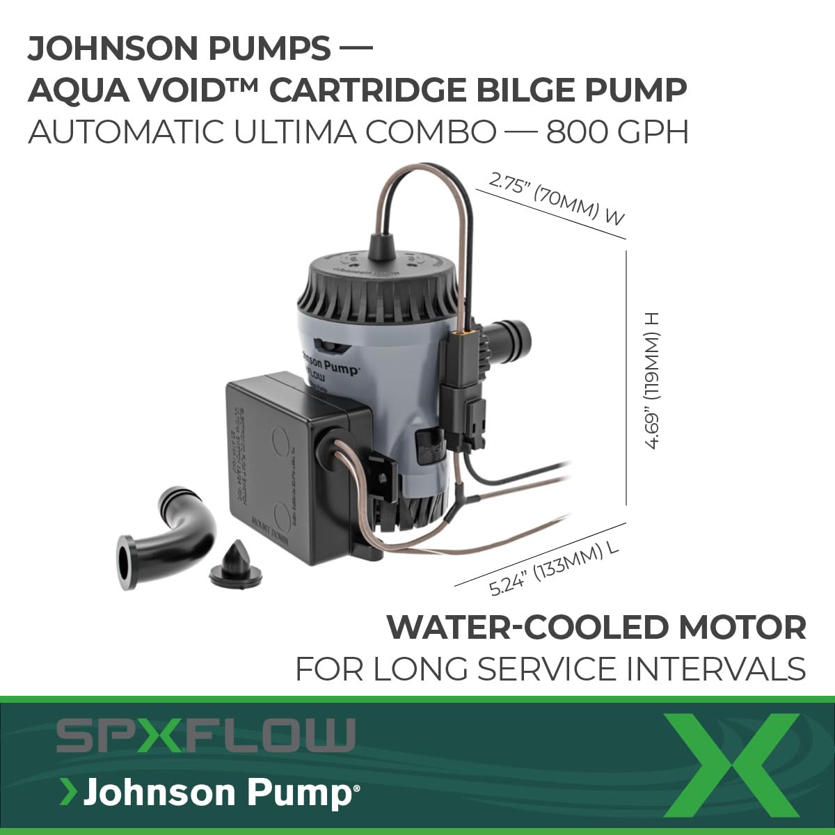 Aqua Void Ultima Combo Johnson Pump - 12V, 800 GPH