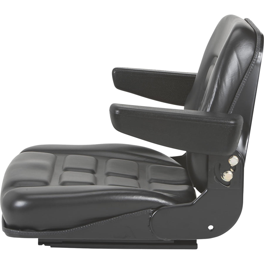 Universal Black Talon Folding Bucket Seat with Armrests - Black, Model# 355000BK