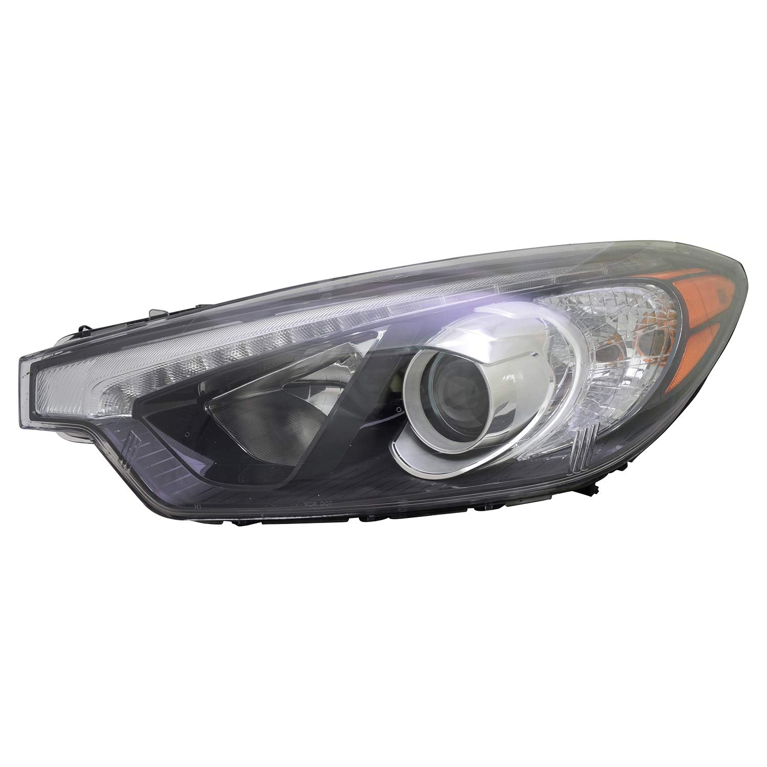 Left TYC Headlight Assembly Compatible with 2015-2016 Kia Forte