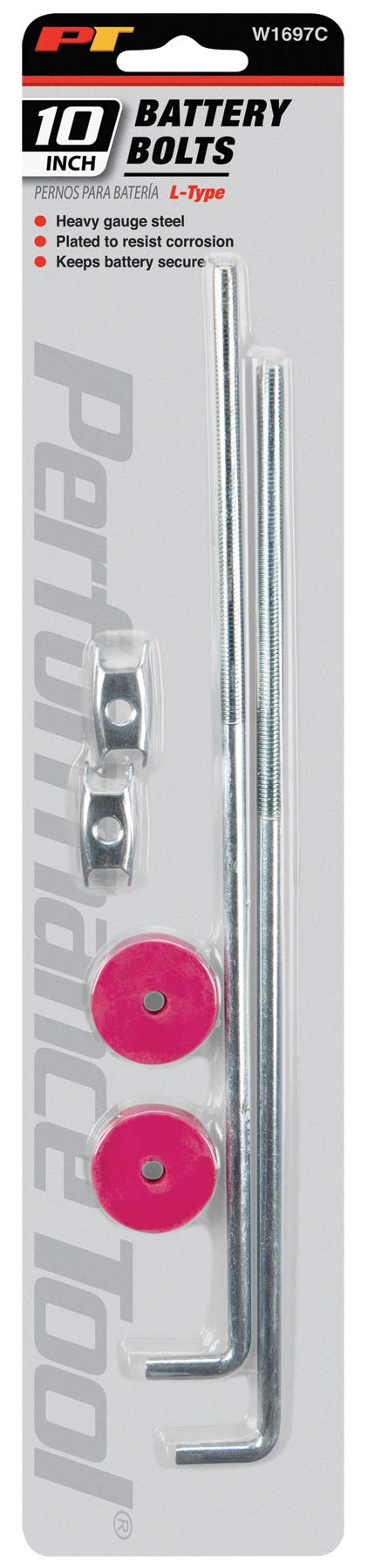 Heavy Gauge Steel Performance Tool W1697C L Style Battery Bolts, Corrosion-Resistant Plating, Ideal for Welding, Woodworking, Metalworking, and More