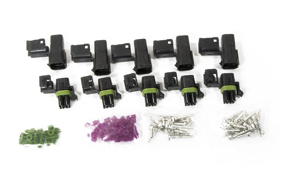70464 Painless Performance Weatherpack Kit Male & Female 4 Circuit Connector (5 ea.)