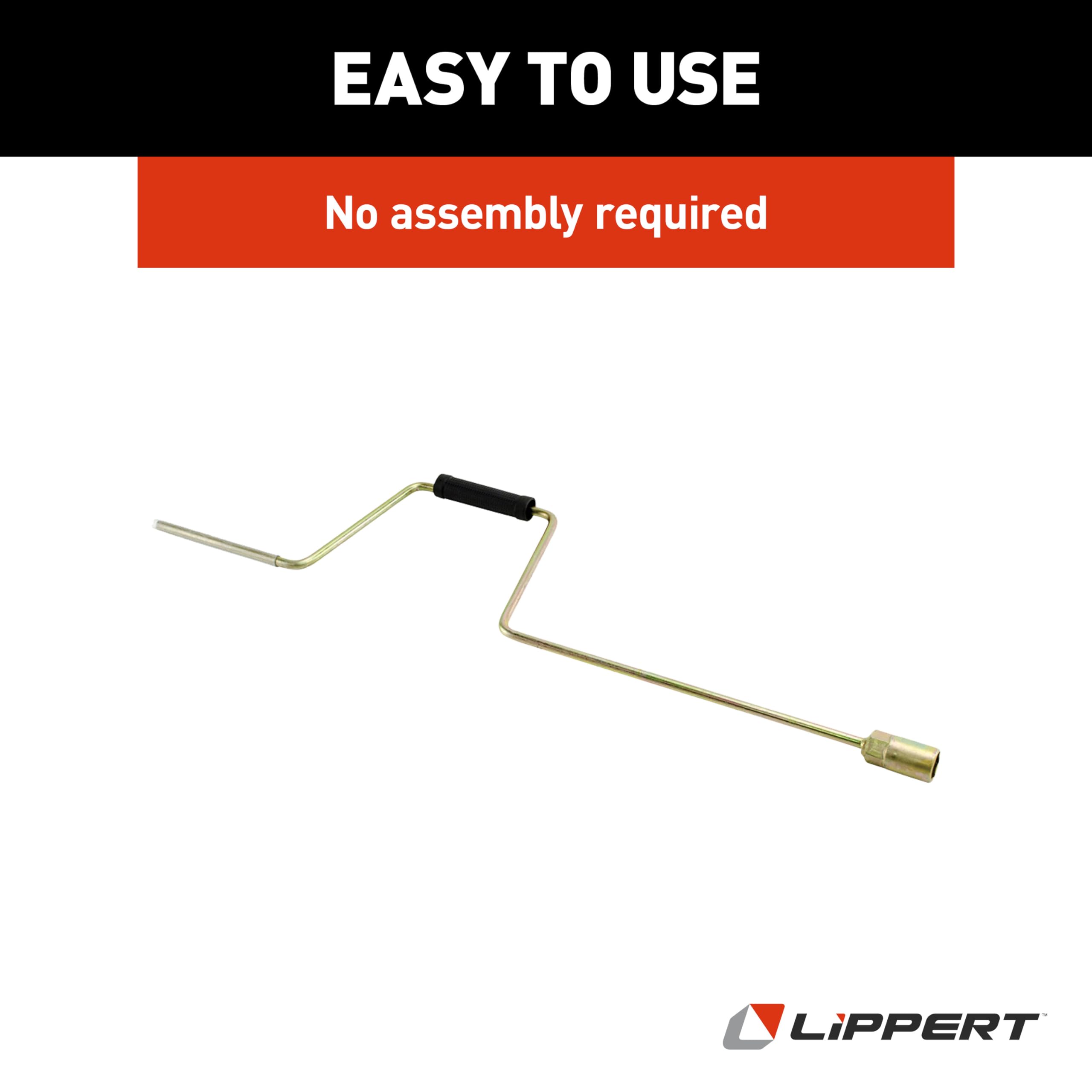 Lippert Manual Replacement Crank Handle for RV Scissor & Tongue Jacks, Slide-Outs, 3/4" Hex Head, Emergency Cranking in Case of Power Failure - 116112