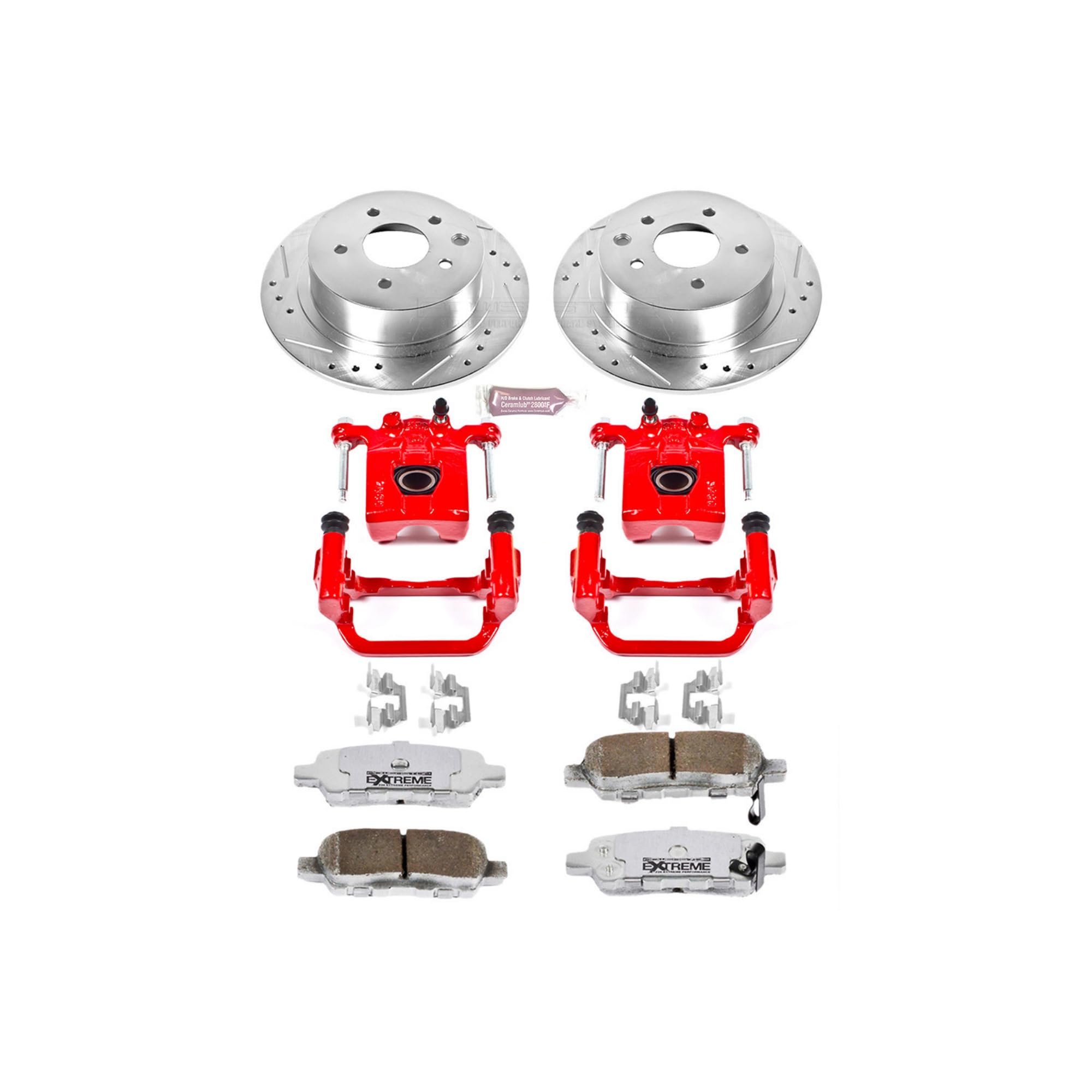 Power Stop Rear KC098A-26 Z26 Street Warrior Brake Kit Nissan For Nissan Altima 2010-2012, Nissan Maxima 2007-2008 [Model Specific]