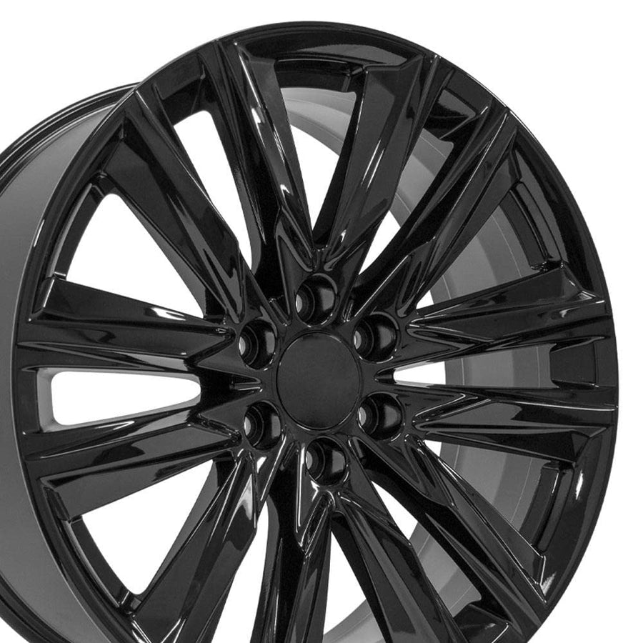 22 Inch OE Wheels CA91 Rim Fits Escalade Sport Style 6x139.7 22x9 Gloss Black - Hollander 4869 (1)