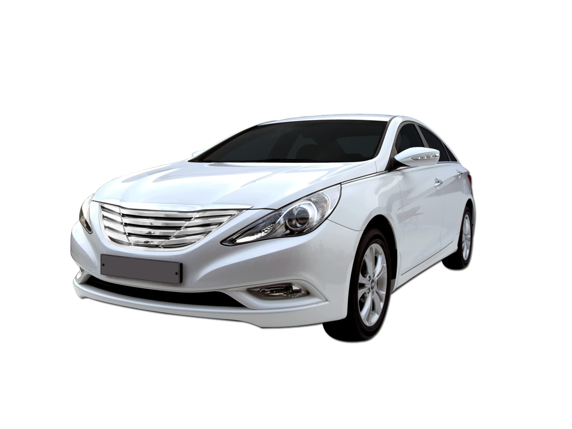Horizontal Front Hood Grille Armordillo USA 7149250 - Chrome Fits 2010-2014 Hyundai Sonata