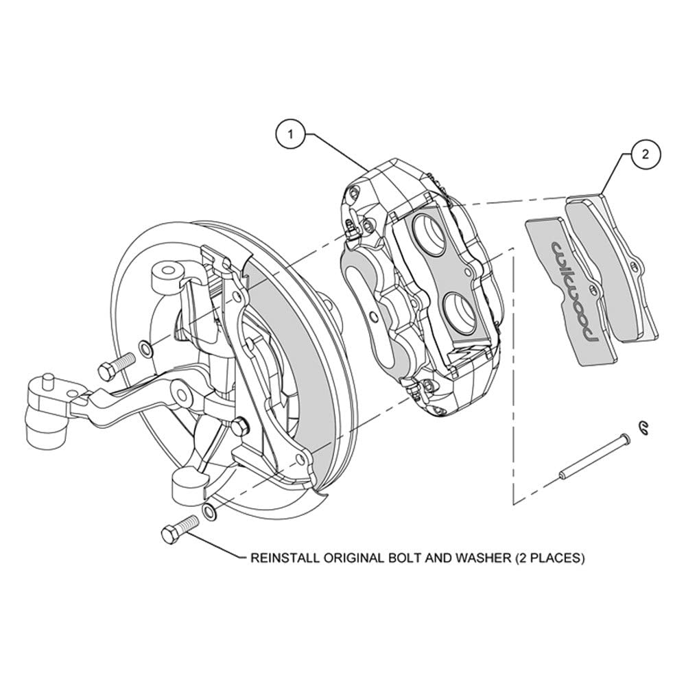 Red D8-4 Front Caliper Kit