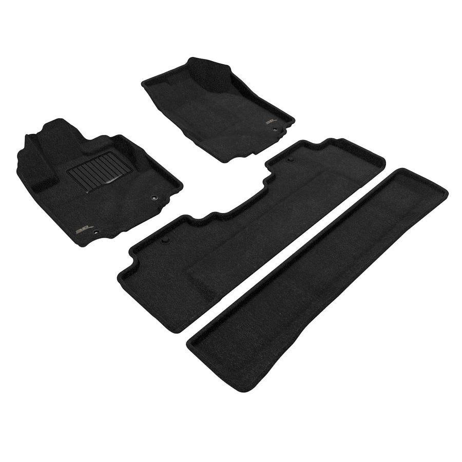 Elegant 3D MAXpider Floor Mat (Black) Compatible with Honda Ridgeline 4DR 2006-2015 - Full Set