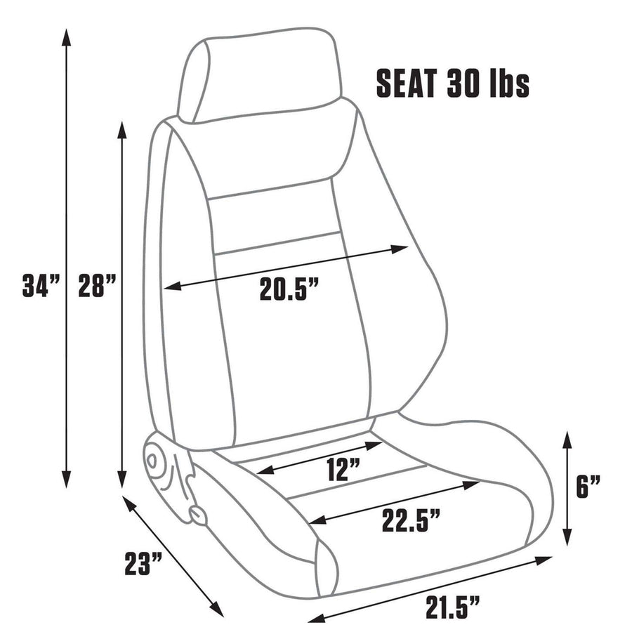 Red Vinyl Racing Elite Recliner Right Seat ProCar by Scat 80-1100-58R