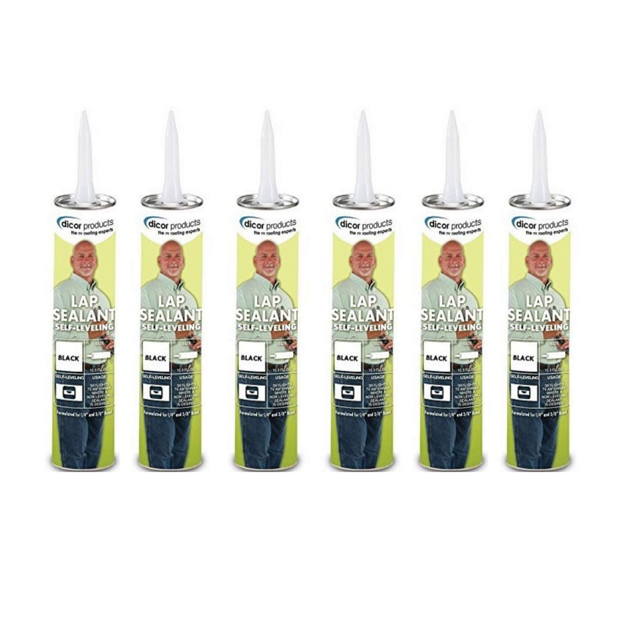 Dicor Epdm 501LSB-1 Lap Sealant, Self-Leveling, Black (6PACK)