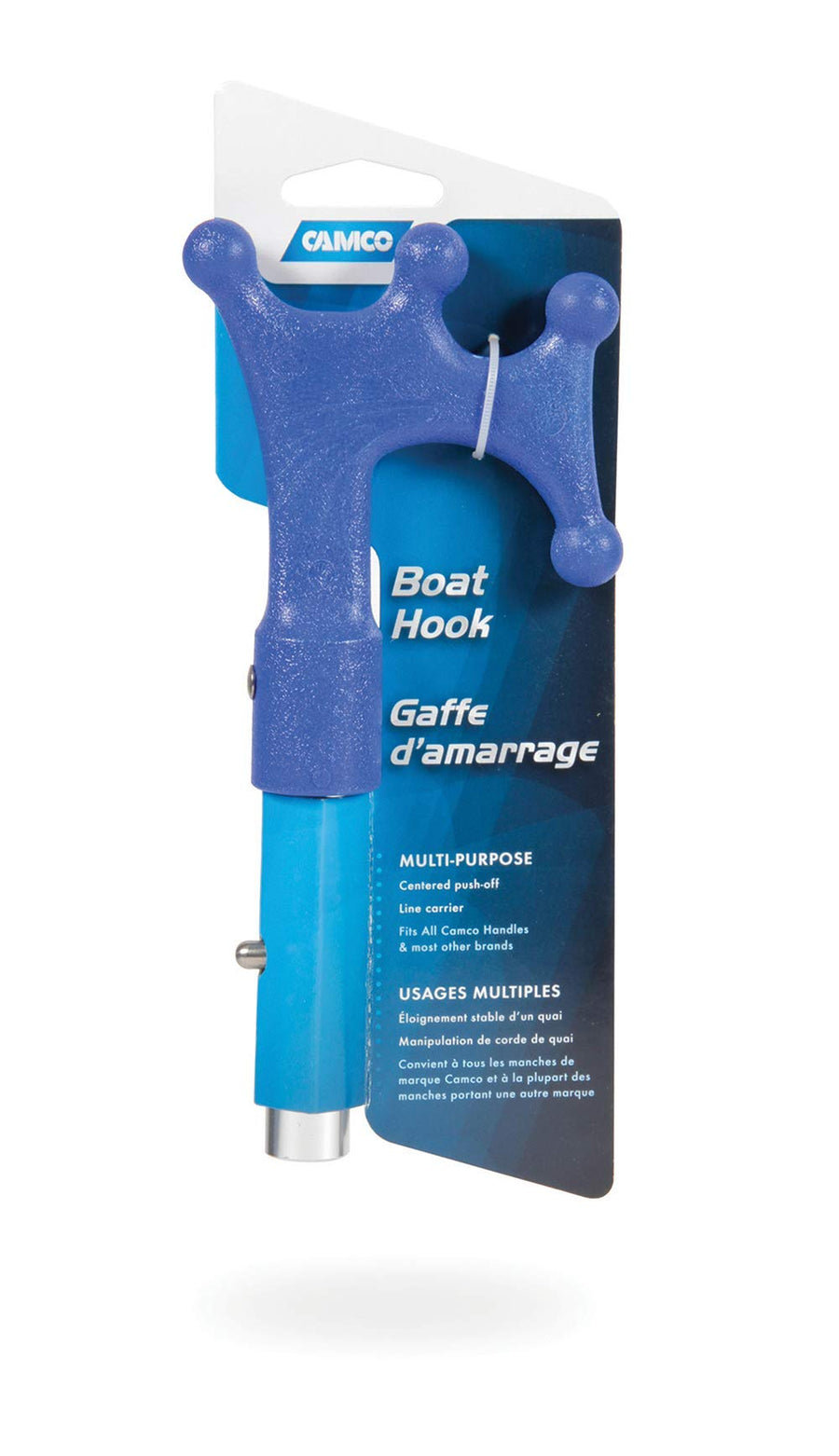 Boat Hook Camco Attachment | Features a Centered Push-Off | Compatible with All Handles & Most Other Brands (41940), Blue