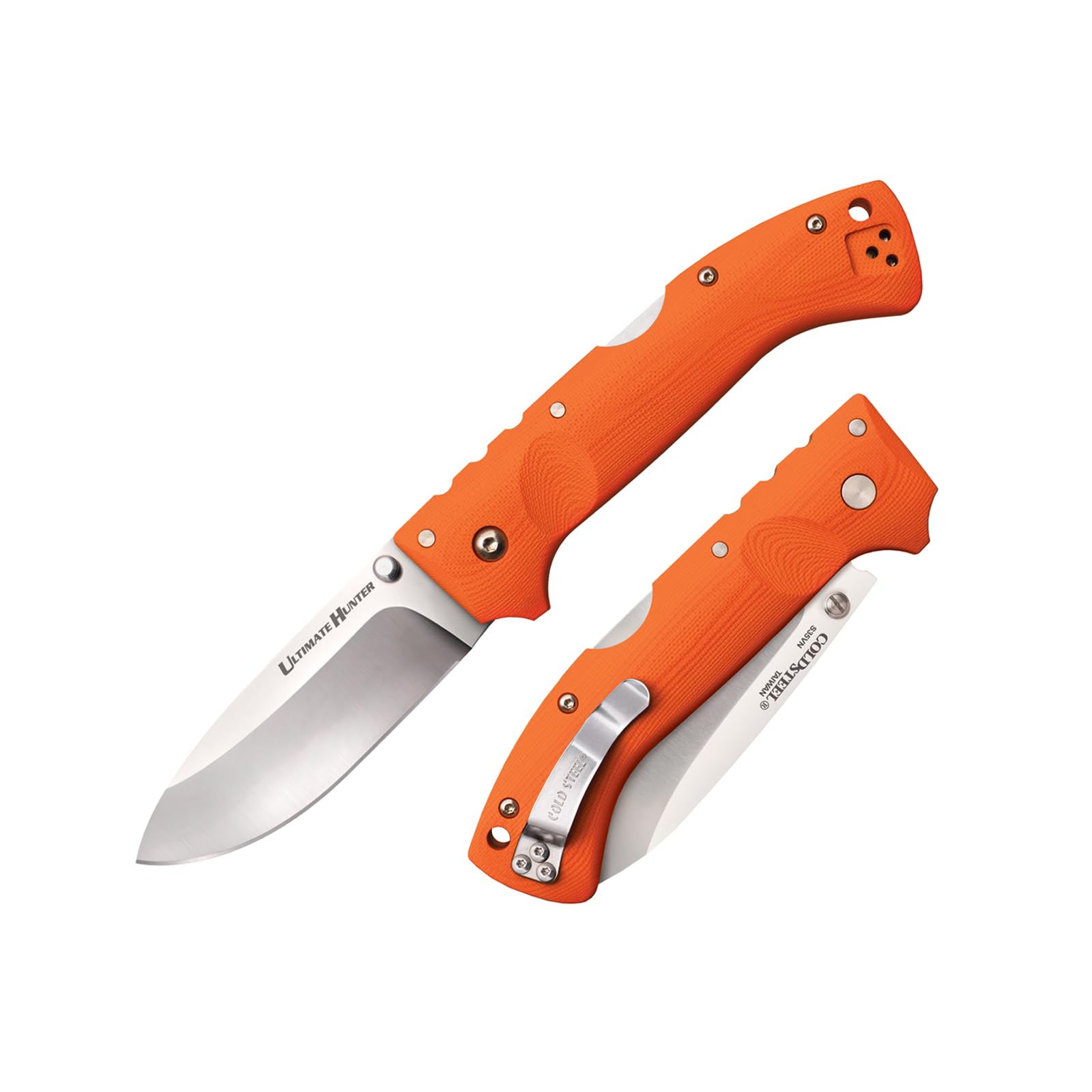 Cold Steel 3.5" Ultimate Hunter S35VN Razor-Sharp Blade 5" G-10 Easy-to-Grip Black Handle Hunting Folding Knife with Tri-Ad Locking Mechanism