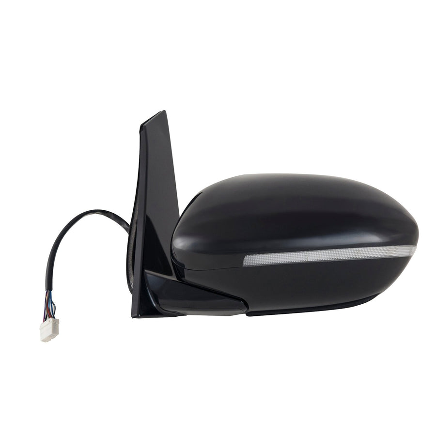 Fit System Driver Side Mirror for Touring Honda Odyssey, Touring Elite Model, Smooth Black w/PTM Cover, w/Turn Signal, Memory, Aspherical Lens, Foldaway, Heated Power