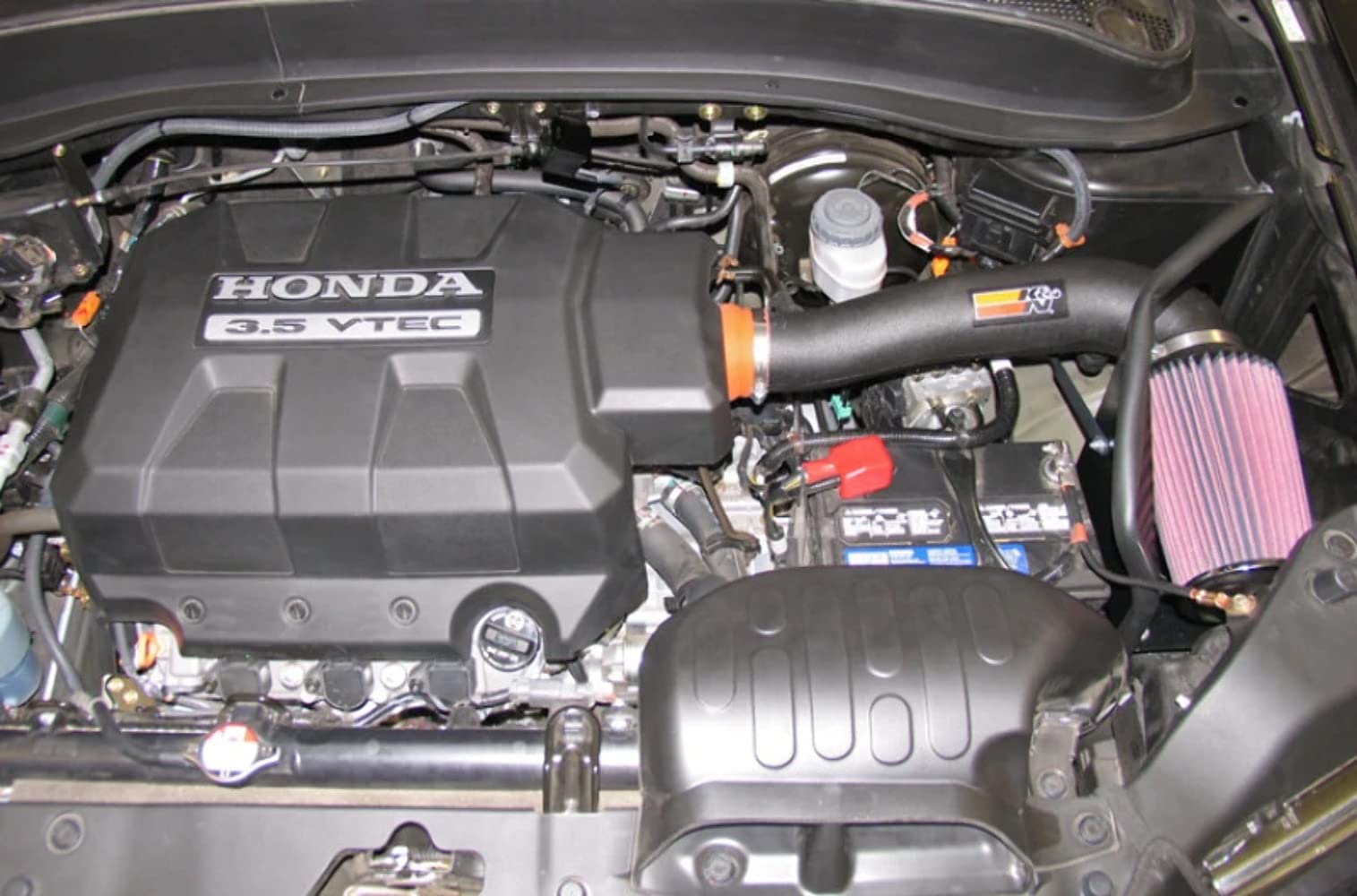 Cold Air Intake System K&N: High-Flow Air-Filter, Increase Performance & Horsepower: Compatible with 2006-2008 HONDA Ridgeline, 57-3515