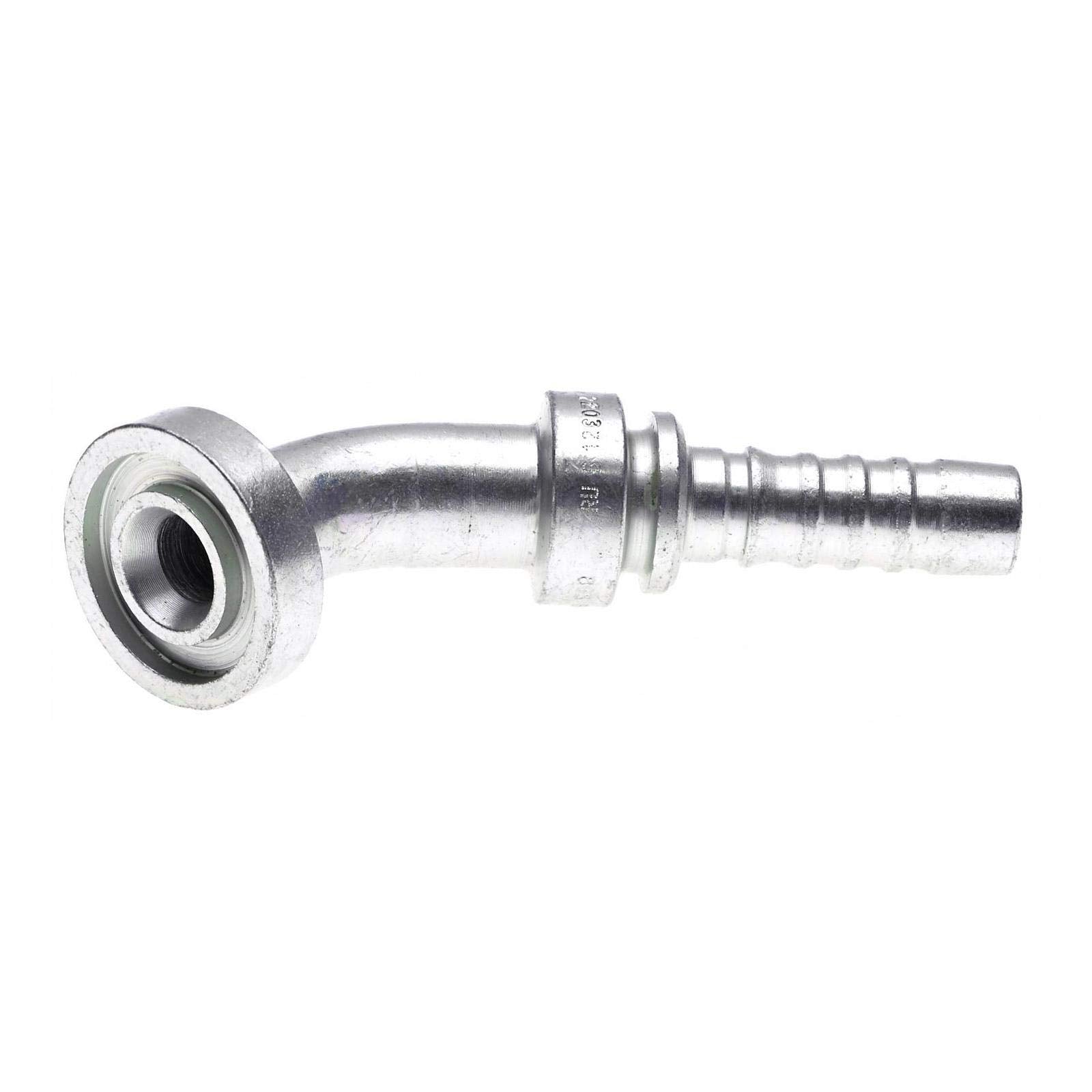GlobalSpiral Couplings Gates 16GS-16FLH45M, Code 62 O-Ring Flange Heavy, Zinc Plated Carbon Steel, 5.79", 45° Bent Tube, 1" ID