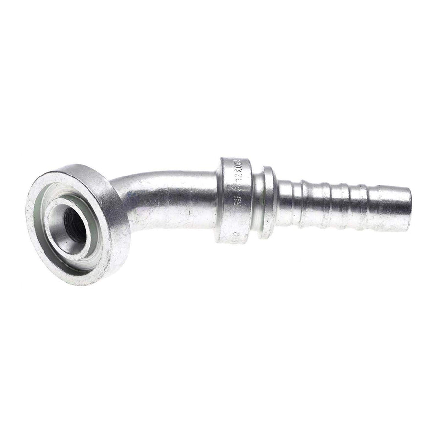 GlobalSpiral Couplings Gates 16GS-16FLH45M, Code 62 O-Ring Flange Heavy, Zinc Plated Carbon Steel, 5.79", 45° Bent Tube, 1" ID