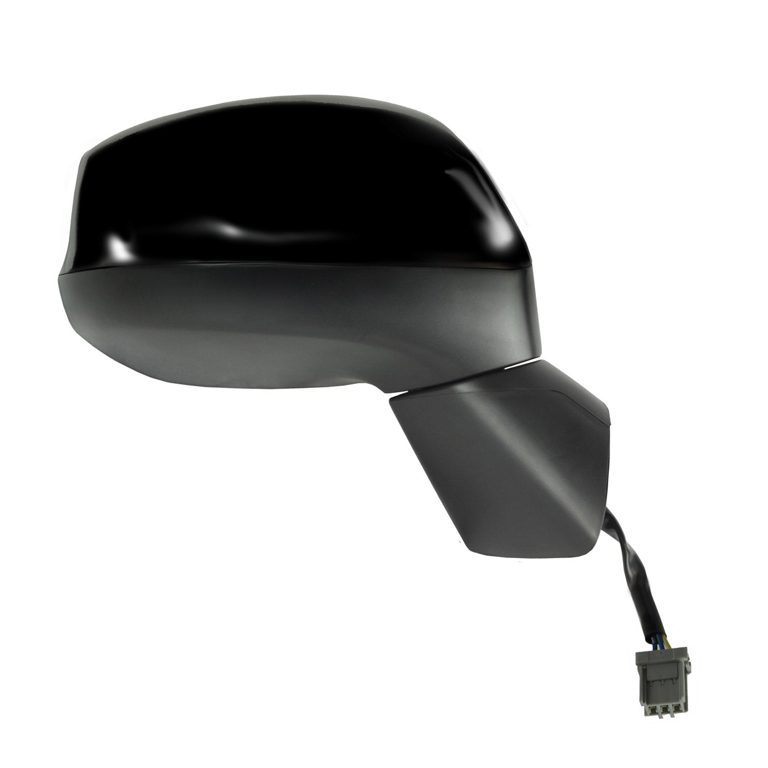 Fit System Mirror Passenger Side for Honda Civic Coupe, Sedan Model, Textured Black w/PTM Cover, Foldaway, Power