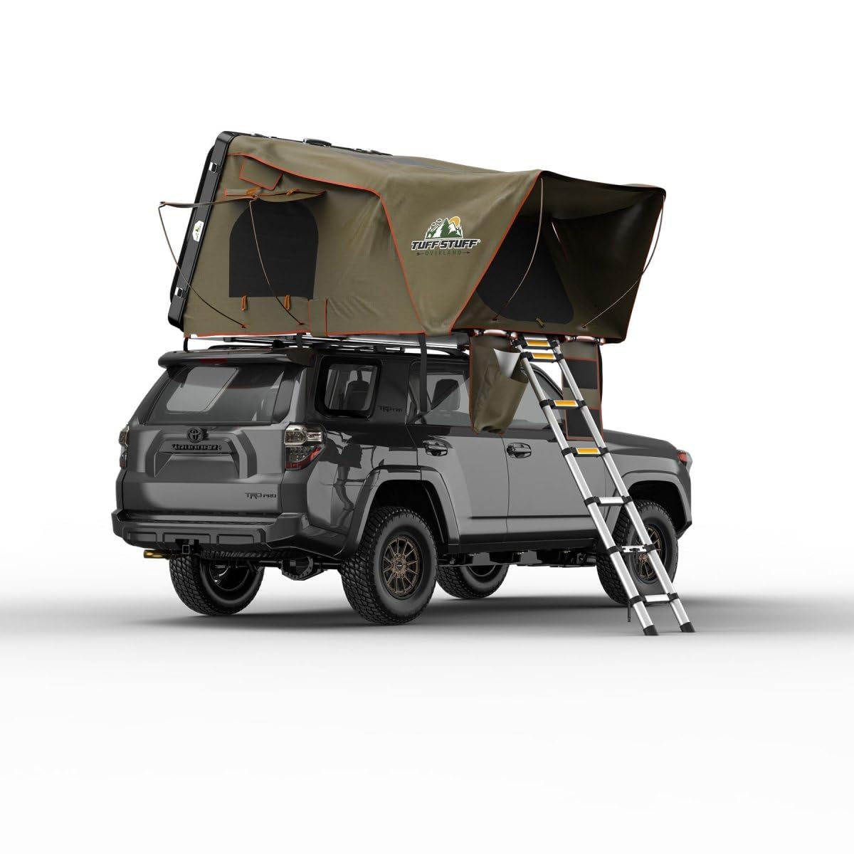 Tuff Stuff TS-RTT-CS-BK Overland Alpha™ Hard Top Side Open Tent; Black; 4 Person