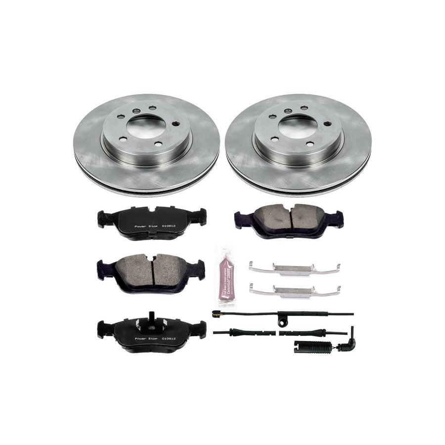 POWERSTOP Autospecialty KOE869 Front Replacement Brake Kit-OE Brake Rotors & Ceramic Brake Pads For BMW 3, BMW 3, BMW 325Ci, BMW 325i, BMW 3, BMW 328i, BMW Z4 [Model Specific]