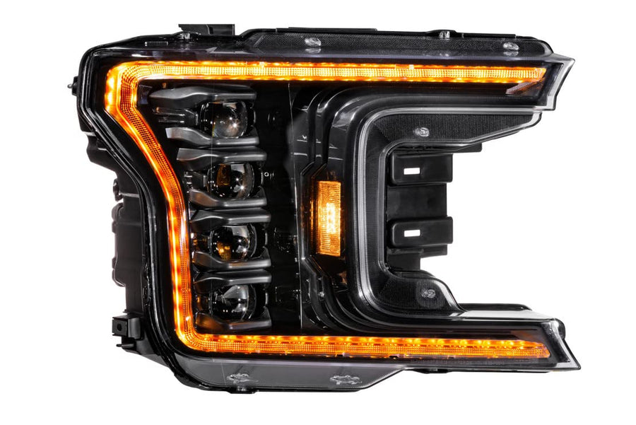 Morimoto XB LED Headlights Fits Ford F-150 18-20 with Amber DRL Plug and Play Pair of Headlight Housings( LF501.2-A-ASM
