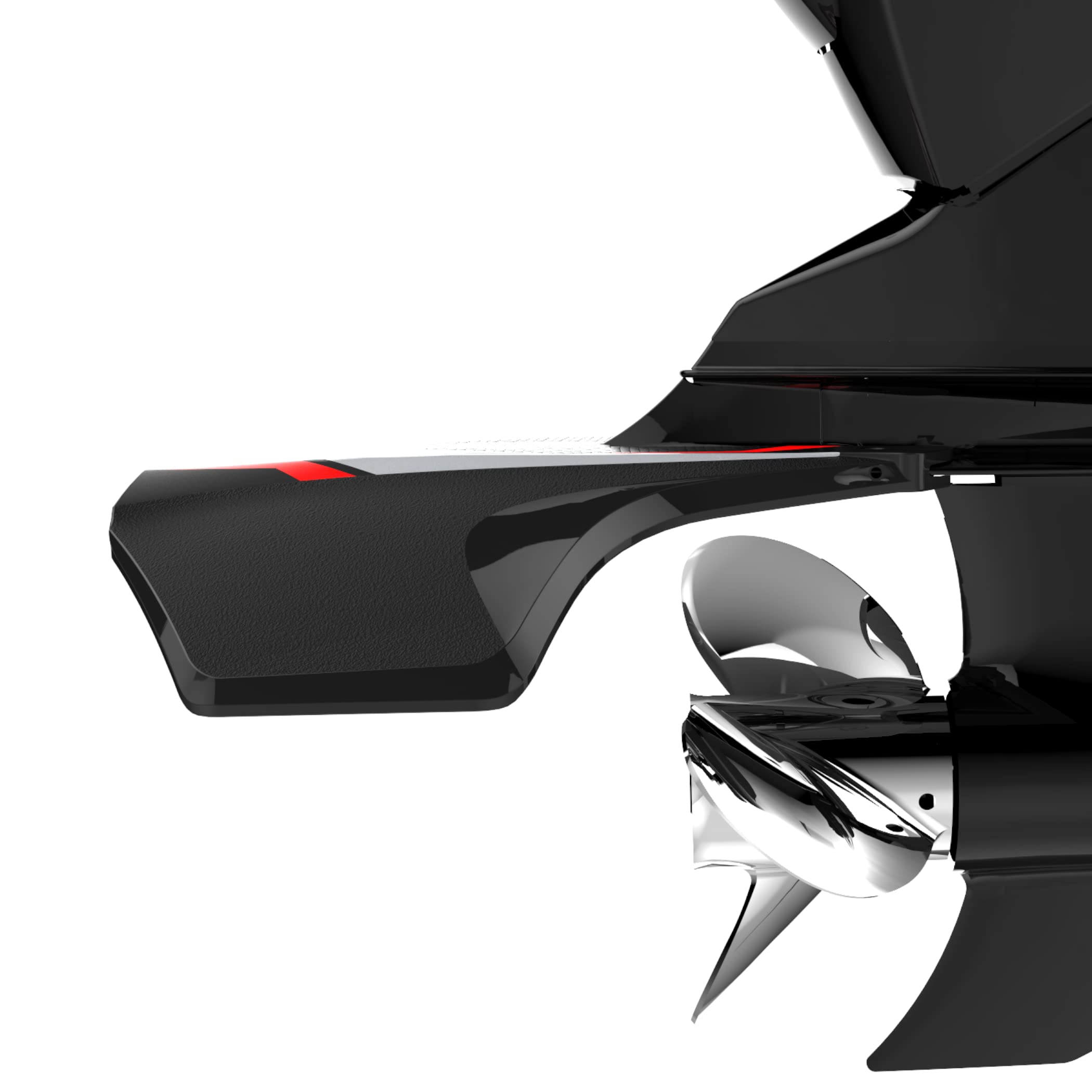 HYDROFOILS STINGRAY - XR4 Senior Hydrofoils for 40-300 hp Boats (Black) - Perfect for Water Skiing, Wakeboarding, Tubing - Engine Stabilizer Fins for Outboard/Outdrive Motors - Made in The USA
