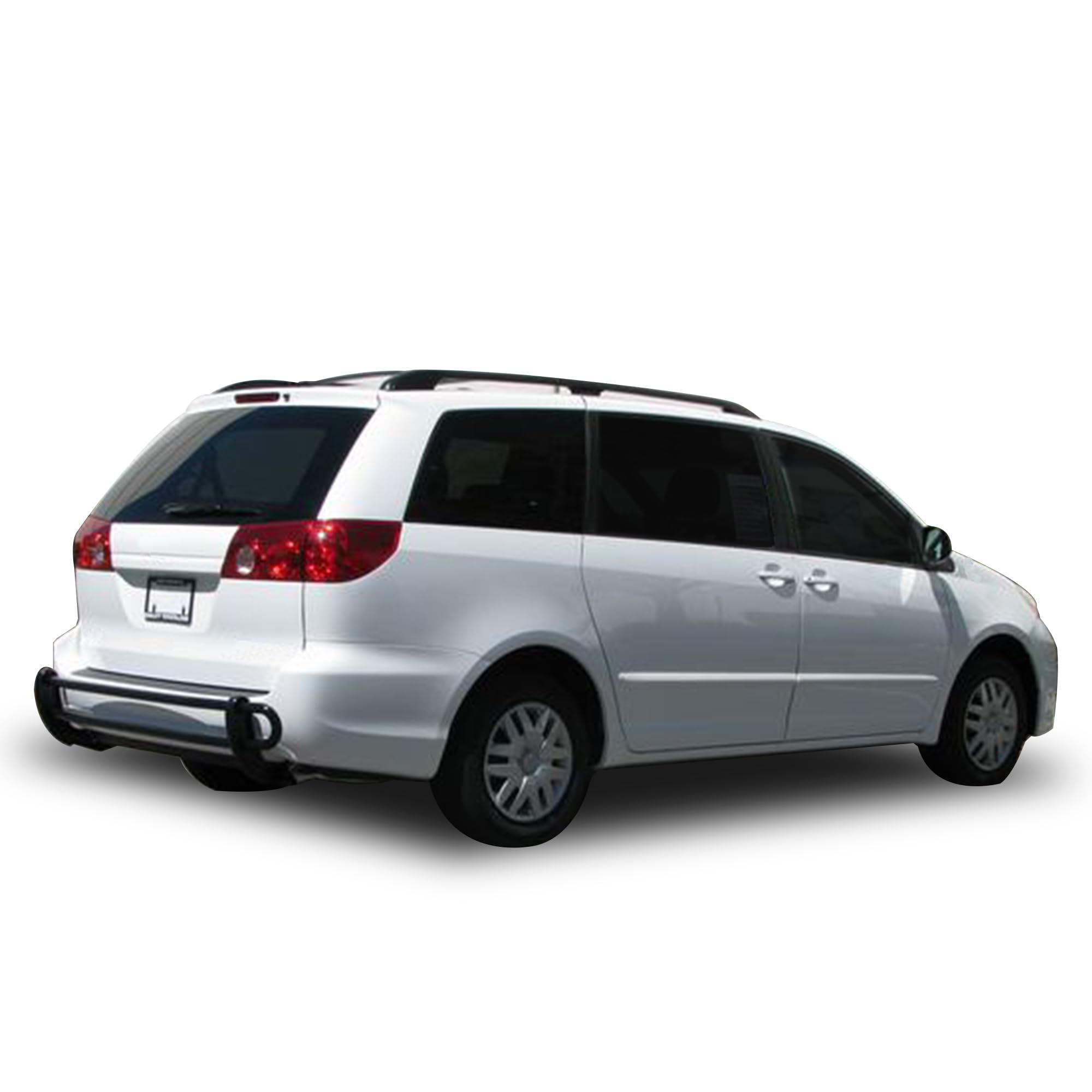 Rear Bumper Guard Black Horse Double Tube Black Compatible with 2004-2023 Toyota Sienna-8TY918A