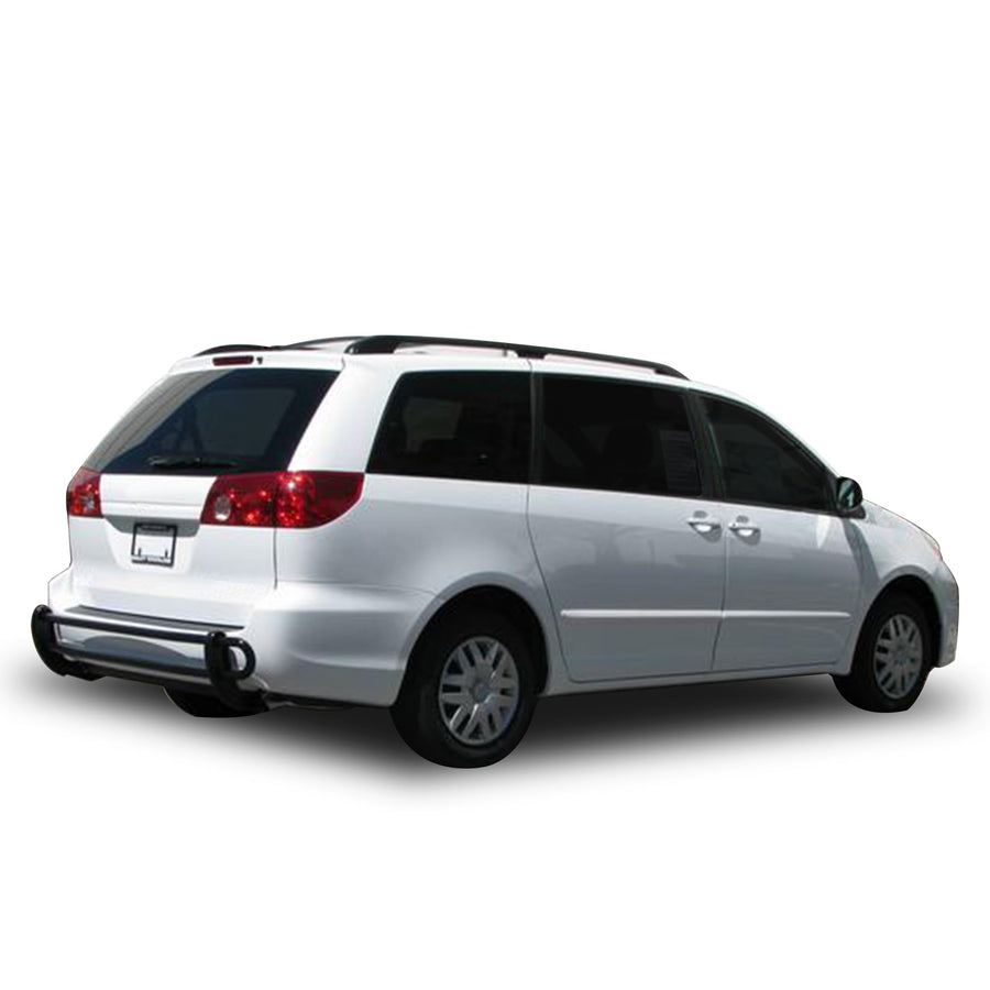 Rear Bumper Guard Black Horse Double Tube Black Compatible with 2004-2023 Toyota Sienna-8TY918A
