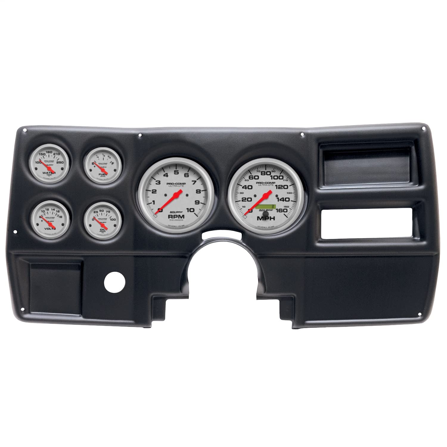 AutoMeter Dash Kit Direct Fit, (5" X2, 2 1/16" X4), Chevy/Gmc Truck No Vent 84-87, Ultra-Lite (2922-13)