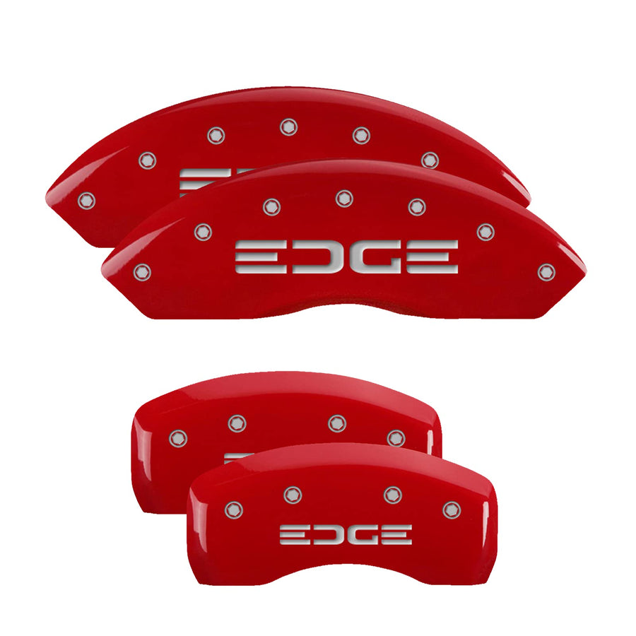 Brake Caliper Covers 10247SEDGRD For 2019-2020 Ford Edge Red Powder Coat Finish Engraved with the Edge Logo
