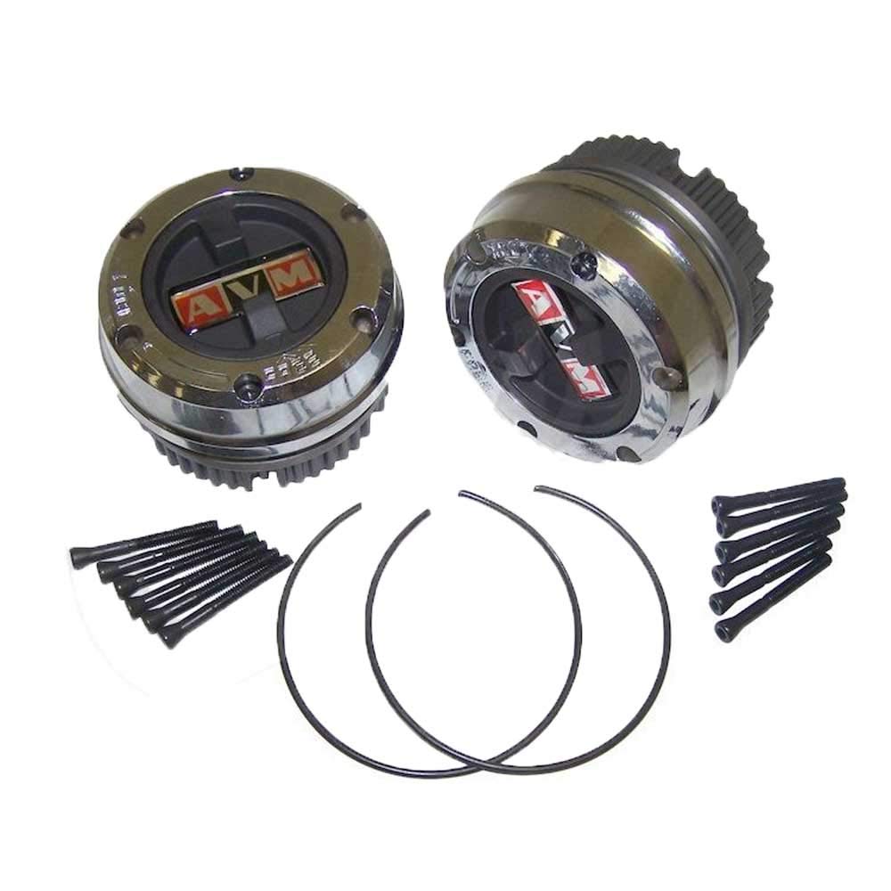 Locking Hub Set Crown Automotive Driveline and Axles, black, silver