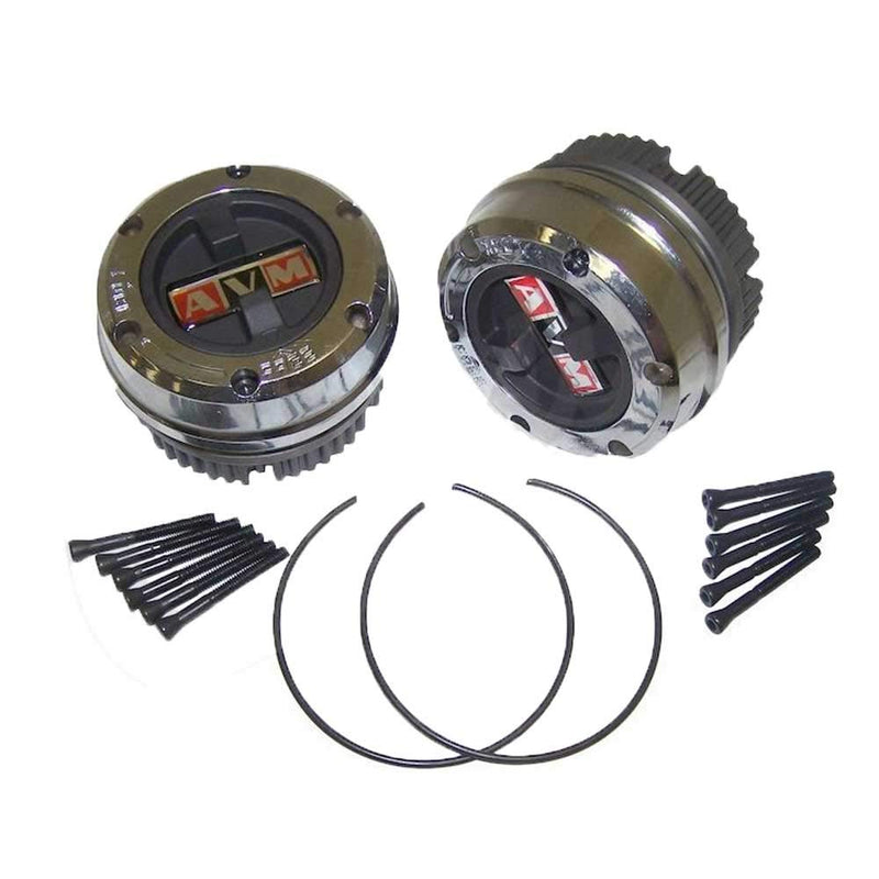 Locking Hub Set Crown Automotive Driveline and Axles, black, silver