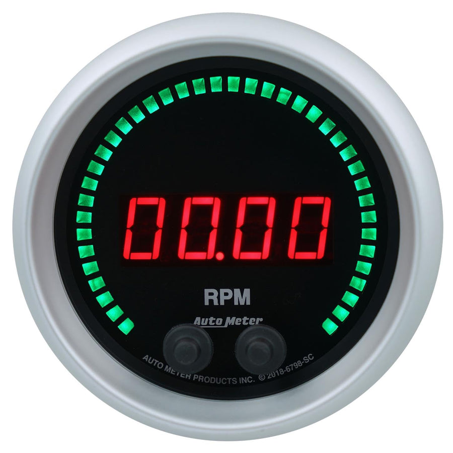 Tachometer AutoMeter 6798-SC Gauge, 3 3/8", 16K RPM, in-Dash, Sport-Comp Elite Digital