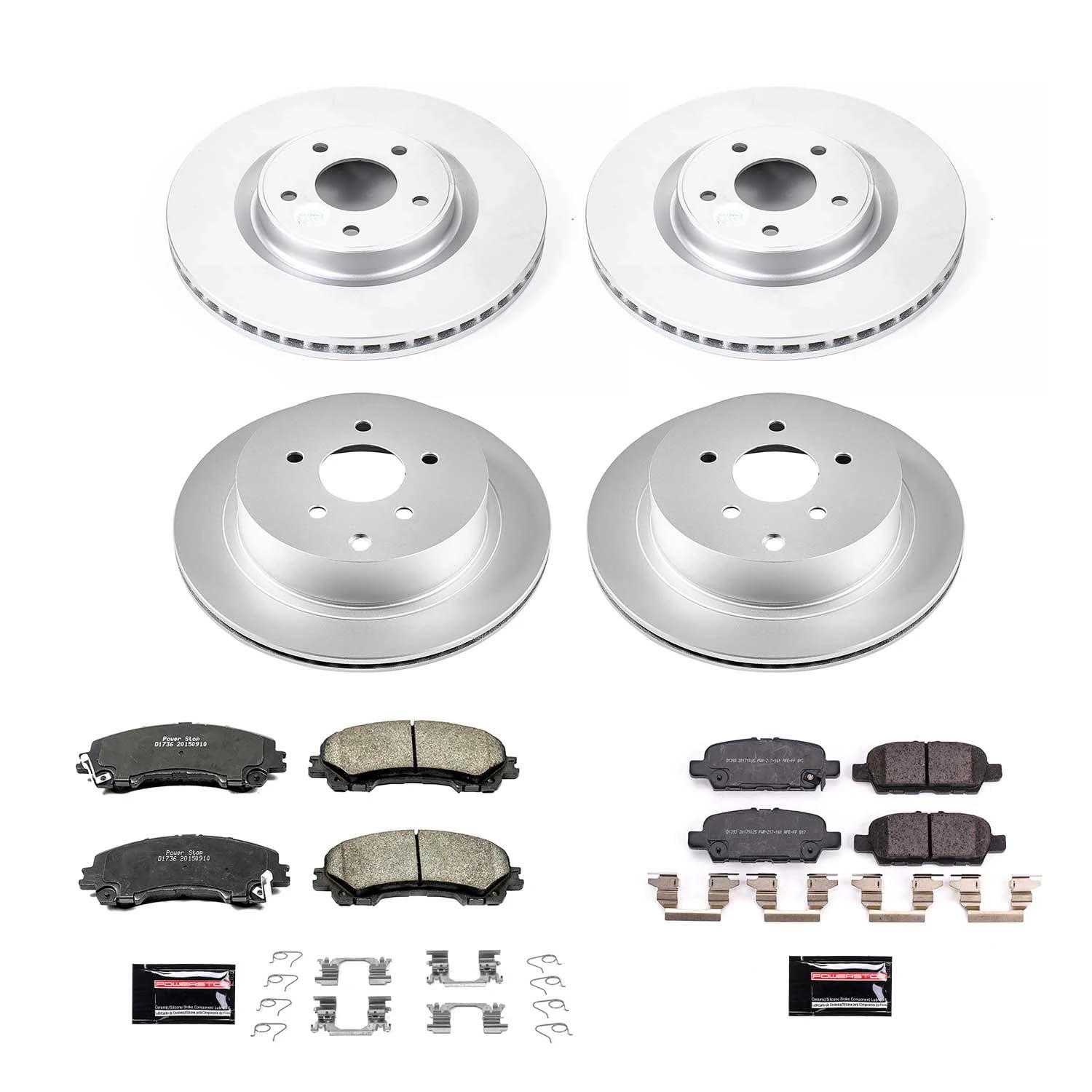 Power Stop CRK8006 Z17 Evolution Geomet Coated Brake Kit Front and Rear For INFINITI Q50 2014-2022, INFINITI Q60 2017-2022 [Model Specific]
