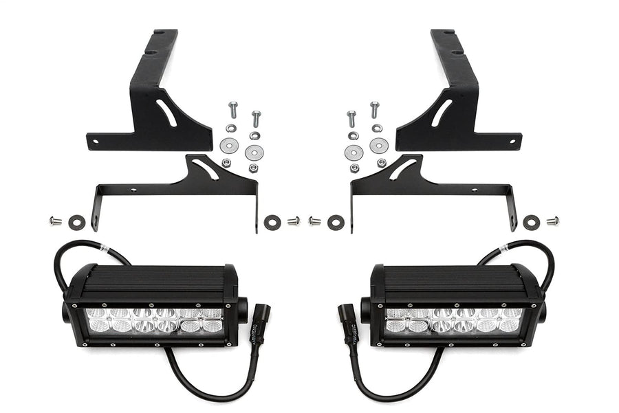 ZROADZ Rear Bumper Z381421 LED Light Bar Mounts [2] 6 in. Straight Light Bar Swivel Adjustment 8 in. Light Bracket Opening