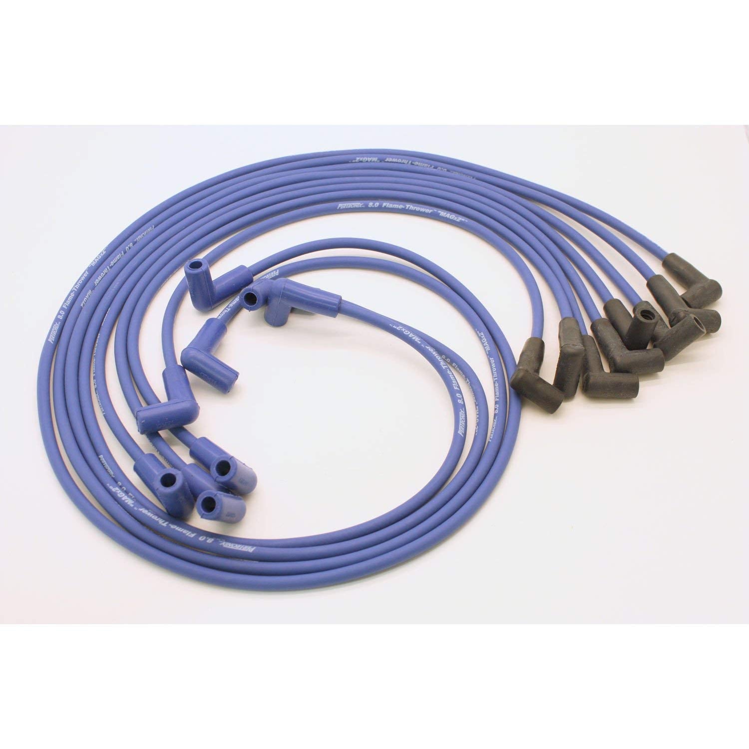 Blue Pertronix 808314 Flame-Thrower Custom Fit 8mm 8 Cylinder Spark Plug Wire