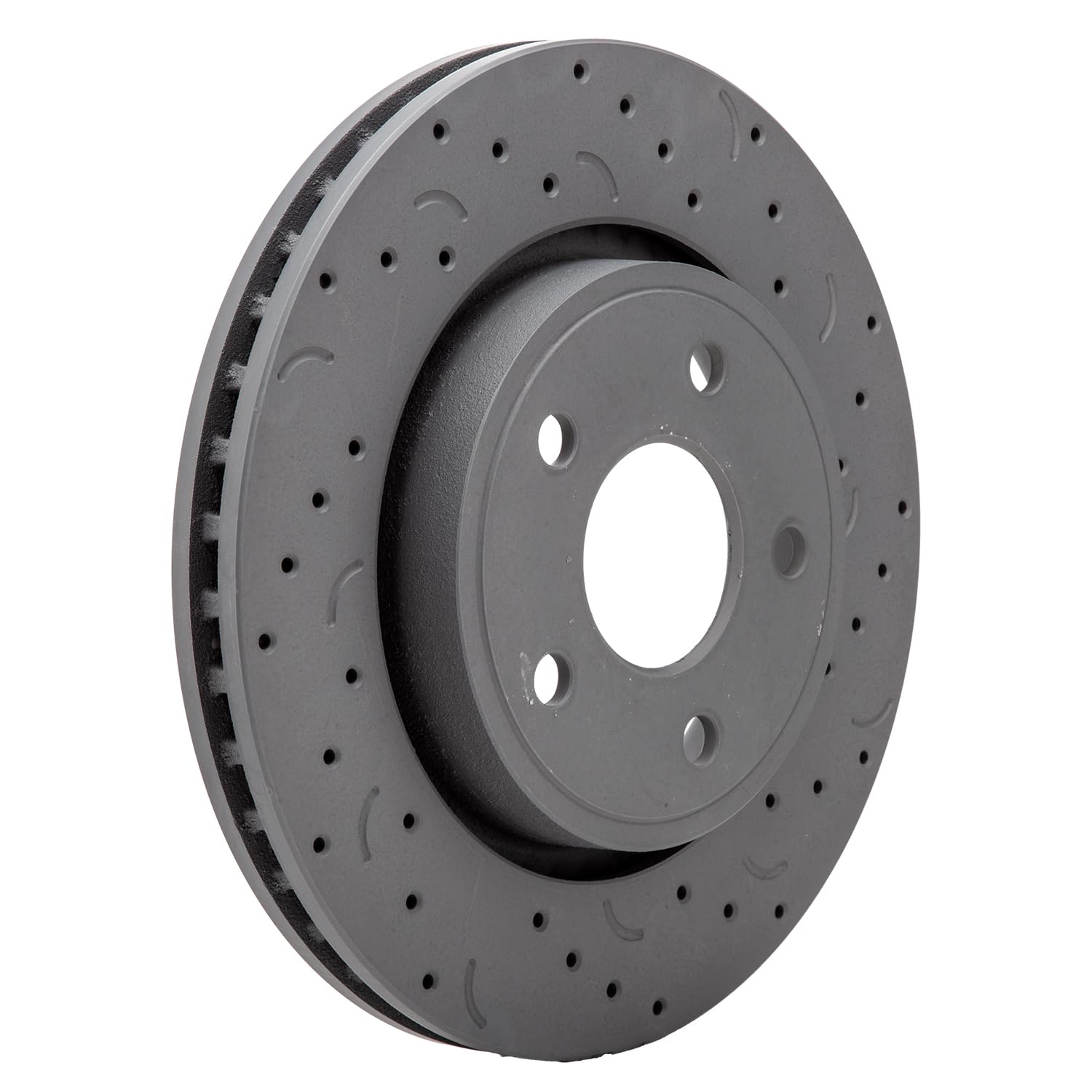 Talon Cross-Drilled and Slotted Vented Rotor, Hawk Performance Brakes, 12.9 in. Diameter, 2.09 in. Height