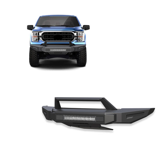 Armour II Heavy Duty Black Horse Modular Front Bumper Kit Modular Matte Black Compatible with 2021-2023 Ford F-150 (Excl. 2022-2023 F150 Lightning EV)-AFB-F121-K1