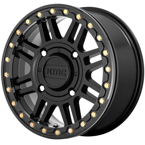 KMC KS250 ATV Cage Beadlock 15x10 4x156 +0mm Black Wheel Rim 15" Inch