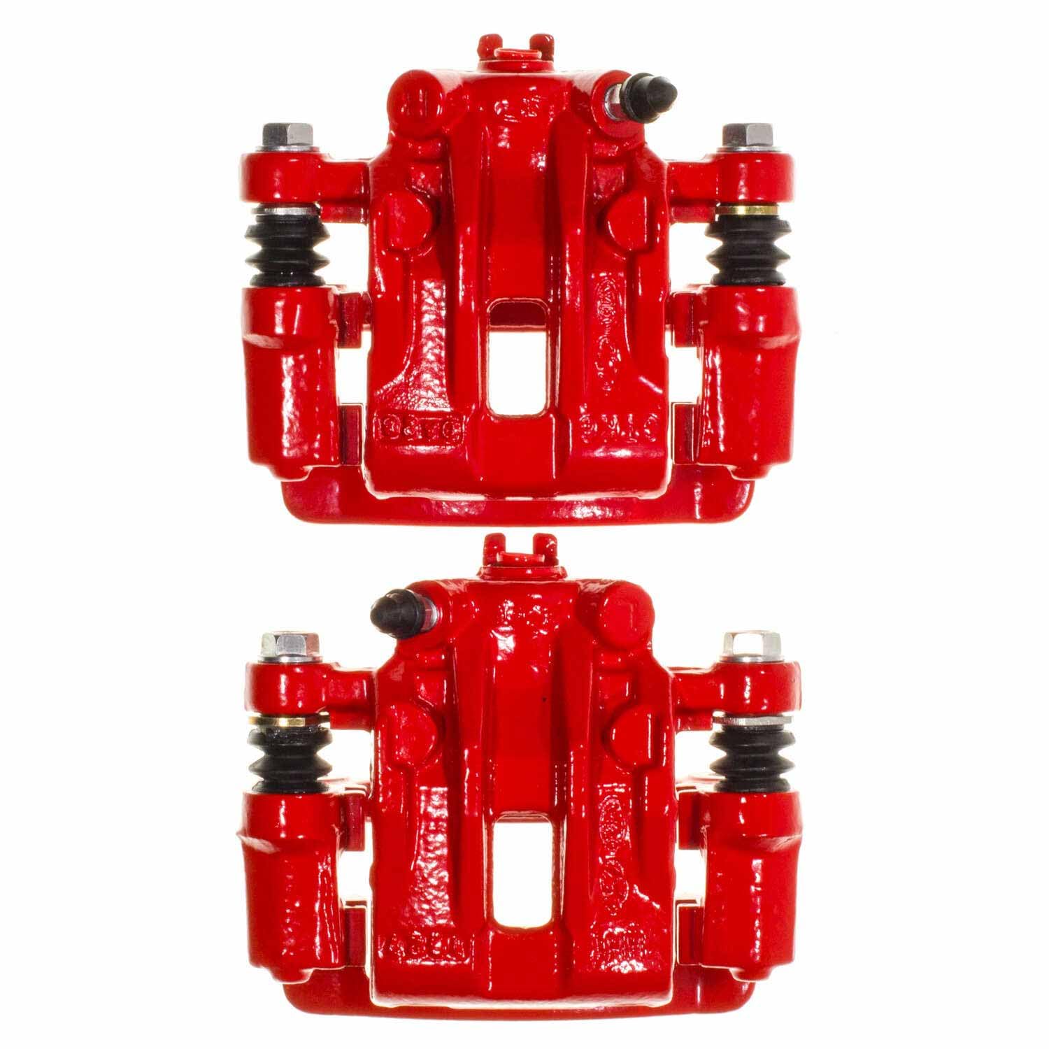 Power Stop S15164 Rear Pair of High-Temp Red Powder Coated Calipers