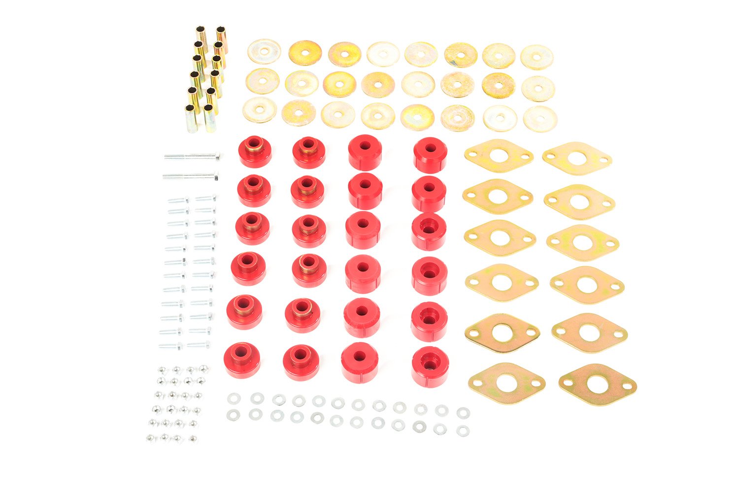 7 Body Mount Kit, Poly, Rugged Ridge, 12 bushing | 1-117 | Fits 2007-2018 Jeep Wrangler JK 4-Door